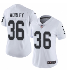 Women's Nike Oakland Raiders #36 Daryl Worley White Vapor Untouchable Limited Player NFL Jersey