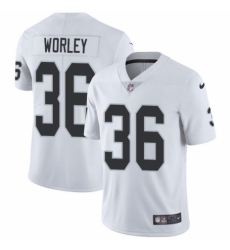 Youth Nike Oakland Raiders #36 Daryl Worley White Vapor Untouchable Limited Player NFL Jersey