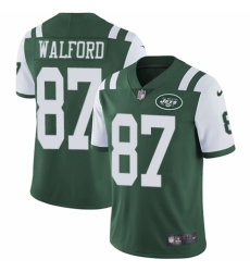 Youth Nike New York Jets #87 Clive Walford Green Team Color Vapor Untouchable Limited Player NFL Jersey