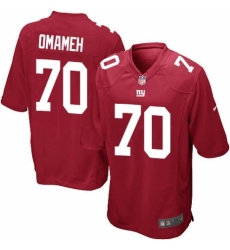 Men's Nike New York Giants #70 Patrick Omameh Game Red Alternate NFL Jersey
