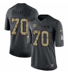 Men's Nike New York Giants #70 Patrick Omameh Limited Black 2016 Salute to Service NFL Jersey