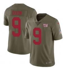 Youth Nike New York Giants #9 Riley Dixon Limited Olive 2017 Salute to Service NFL Jersey