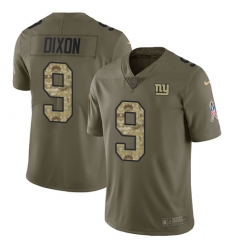 Youth Nike New York Giants #9 Riley Dixon Limited Olive Camo 2017 Salute to Service NFL Jersey