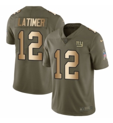 Youth Nike New York Giants #12 Cody Latimer Limited Olive Gold 2017 Salute to Service NFL Jersey