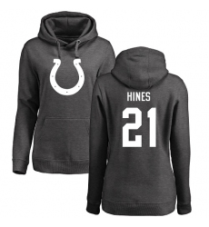 NFL Women's Nike Indianapolis Colts #21 Nyheim Hines Ash One Color Pullover Hoodie