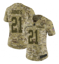 Women's Nike Indianapolis Colts #21 Nyheim Hines Limited Camo 2018 Salute to Service NFL Jersey