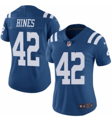 Women's Nike Indianapolis Colts #42 Nyheim Hines Limited Royal Blue Rush Vapor Untouchable NFL Jersey