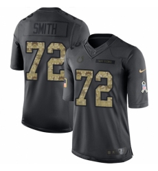 Youth Nike Indianapolis Colts #72 Braden Smith Limited Black 2016 Salute to Service NFL Jersey