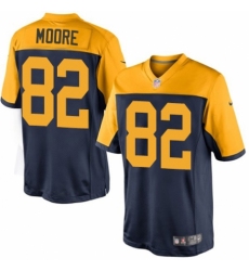 Men's Nike Green Bay Packers #82 J'Mon Moore Limited Navy Blue Alternate NFL Jersey