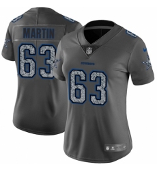 Women's Nike Dallas Cowboys #63 Marcus Martin Gray Static Vapor Untouchable Limited NFL Jersey