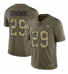 Youth Nike Arizona Cardinals #29 Chase Edmonds Limited Olive/Camo 2017 Salute to Service NFL Jersey
