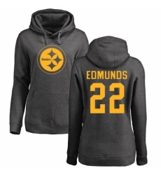 Women's Nike Pittsburgh Steelers #22 Terrell Edmunds Ash One Color Pullover Hoodie
