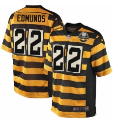 Youth Nike Pittsburgh Steelers #22 Terrell Edmunds Limited Yellow Black Alternate 80TH Anniversary Throwback NFL Jersey