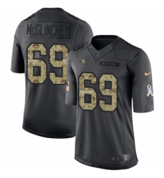 Men's Nike San Francisco 49ers #69 Mike McGlinchey Limited Black 2016 Salute to Service NFL Jersey