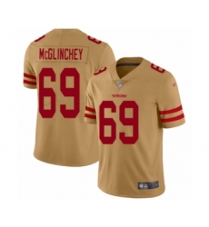 Women's San Francisco 49ers #69 Mike McGlinchey Limited Gold Inverted Legend Football Jersey