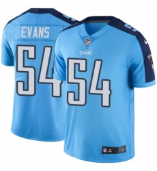 Men's Nike Tennessee Titans #54 Rashaan Evans Limited Light Blue Rush Vapor Untouchable NFL Jersey
