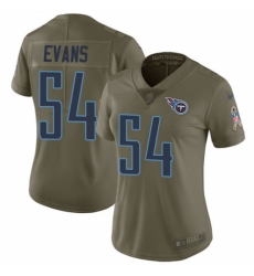 Women's Nike Tennessee Titans #54 Rashaan Evans Limited Olive 2017 Salute to Service NFL Jersey