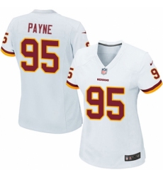 Women's Nike Washington Redskins #95 Da'Ron Payne Game White NFL Jersey