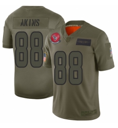 Women's Houston Texans #88 Jordan Akins Limited Camo 2019 Salute to Service Football Jersey