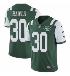 Men's Nike New York Jets #30 Thomas Rawls Green Team Color Vapor Untouchable Limited Player NFL Jersey