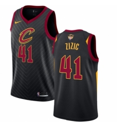 Youth Nike Cleveland Cavaliers #41 Ante Zizic Authentic Black 2018 NBA Finals Bound NBA Jersey Statement Edition