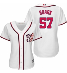 Women's Majestic Washington Nationals #57 Tanner Roark Replica White Home Cool Base MLB Jersey