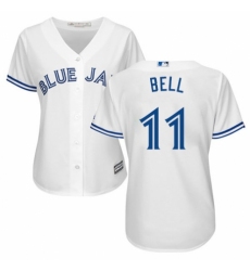 Women's Majestic Toronto Blue Jays #11 George Bell Authentic White Home MLB Jersey