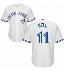Youth Majestic Toronto Blue Jays #11 George Bell Authentic White Home MLB Jersey