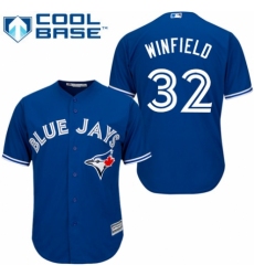 Men's Majestic Toronto Blue Jays #32 Dave Winfield Replica Blue Alternate MLB Jersey