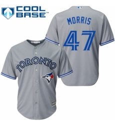 Men's Majestic Toronto Blue Jays #47 Jack Morris Replica Grey Road MLB Jersey