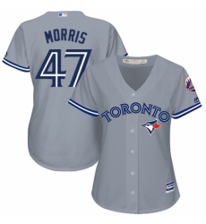 Women's Majestic Toronto Blue Jays #47 Jack Morris Replica Grey Road MLB Jersey