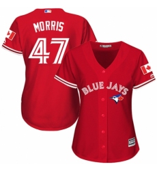 Women's Majestic Toronto Blue Jays #47 Jack Morris Replica Scarlet Alternate MLB Jersey
