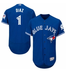 Men's Majestic Toronto Blue Jays #1 Aledmys Diaz Royal Blue Alternate Flex Base Authentic Collection MLB Jersey