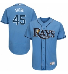 Men's Majestic Tampa Bay Rays #45 Jesus Sucre Columbia Alternate Flex Base Authentic Collection MLB Jersey