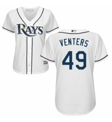 Women's Majestic Tampa Bay Rays #49 Jonny Venters Authentic White Home Cool Base MLB Jersey