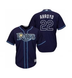 Men's Tampa Bay Rays #22 Christian Arroyo Replica Navy Blue Alternate Cool Base Baseball Jersey