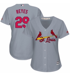 Women's Majestic St. Louis Cardinals #29 lex Reyes Replica Grey Road Cool Base MLB Jersey