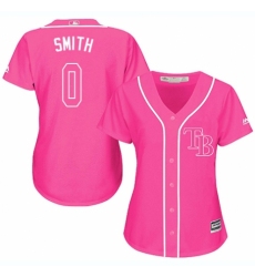 Women's Majestic Tampa Bay Rays #0 Mallex Smith Authentic Pink Fashion Cool Base MLB Jersey
