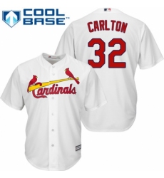 Men's Majestic St. Louis Cardinals #32 Steve Carlton Replica White Home Cool Base MLB Jersey