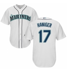 Youth Majestic Seattle Mariners #17 Mitch Haniger Authentic White Home Cool Base MLB Jersey