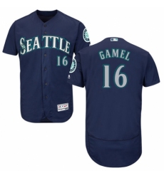 Men's Majestic Seattle Mariners #16 Ben Gamel Navy Blue Alternate Flex Base Authentic Collection MLB Jersey