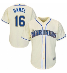 Men's Majestic Seattle Mariners #16 Ben Gamel Replica Cream Alternate Cool Base MLB Jersey