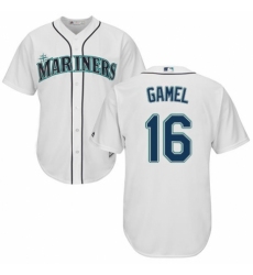 Men's Majestic Seattle Mariners #16 Ben Gamel Replica White Home Cool Base MLB Jersey