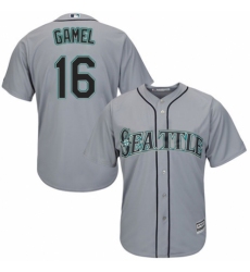 Youth Majestic Seattle Mariners #16 Ben Gamel Replica Grey Road Cool Base MLB Jersey