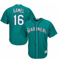 Youth Majestic Seattle Mariners #16 Ben Gamel Replica Teal Green Alternate Cool Base MLB Jersey