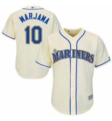 Men's Majestic Seattle Mariners #10 Mike Marjama Replica Cream Alternate Cool Base MLB Jersey