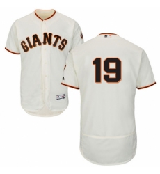Men's Majestic San Francisco Giants #19 Alen Hanson Cream Home Flex Base Authentic Collection MLB Jersey