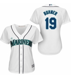 Women's Majestic Seattle Mariners #19 Jay Buhner Replica White Home Cool Base MLB Jersey