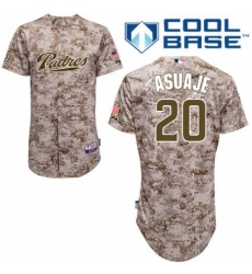 Men's Majestic San Diego Padres #20 Carlos Asuaje Replica Camo Alternate 2 Cool Base MLB Jersey