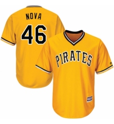 Men's Majestic Pittsburgh Pirates #46 Ivan Nova Replica Gold Alternate Cool Base MLB Jersey